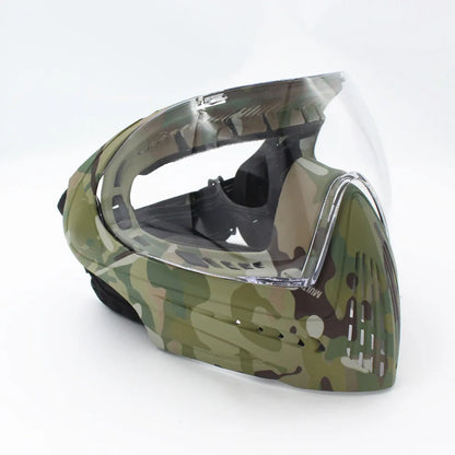 F1 Full Face Tactical Mask With Single Layer Paintball Safety Anti-fog Goggle Tactical Mask Tactical Airsoft Equipment F0022