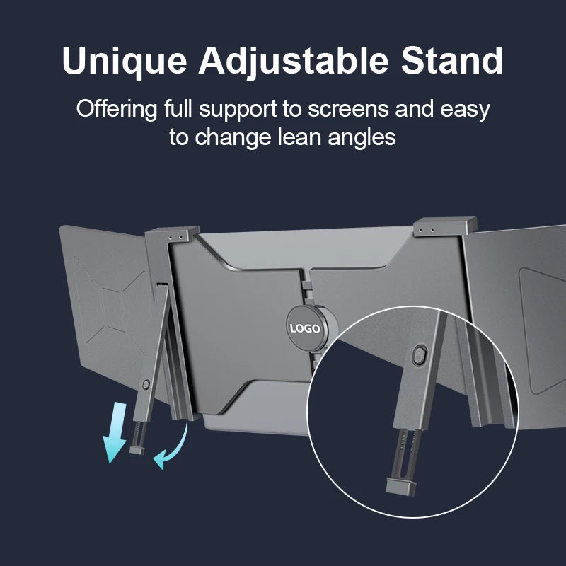Wholesale Triple Screen Laptop FHD Portable Triple Monitor Dual Screen extra 15 Inch Screen for Laptop