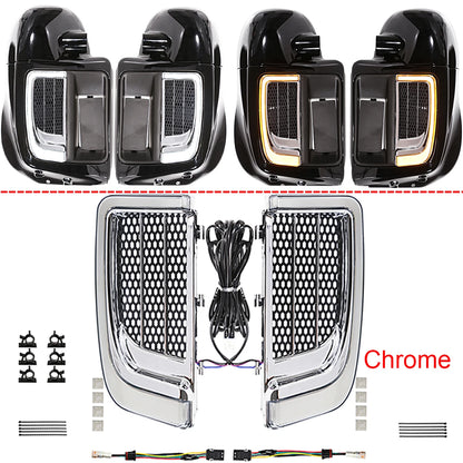 Motorcycle LED Fairing Lower Grills Light For Harley Touring Street Electra Glide Tri Glide FLHTKSE CVO Limited FLHTCU