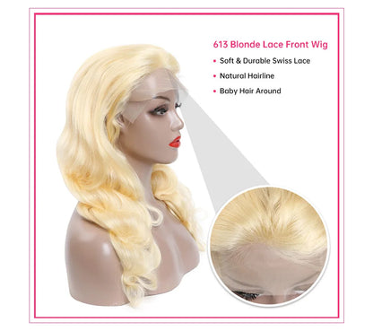 613 Honey Blonde 360 Lace Wigs Human Hair Pre Plucked Body Wave Lace Front Wig 13x4 13x6 Lace Front Frontal Wigs for Black Women