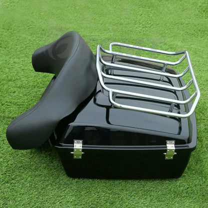 Motorcycle 10.7" Chopped Trunk Set For Harley Touring Road King Street Glide Electra Glide 1997-2013