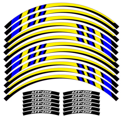 For MT-09 MT09 MT 09 Motorcycle Reflective Wheel Sticker Racing Rim Stripe Tape Decal Waterproof  Accessories