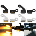 2xMotorcycle LED Turn Signal Indicators Amber Running Lights Mini Lamp For Harley Sportster XL 48 72 1200 883 04-23 Nightster