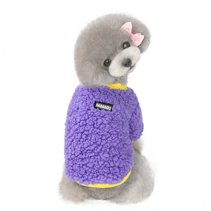 Winter Pet Dog Sweater Polar Fleece Warm Dog Clothes for Small Dog Coat Thicker French Bulldog Clothes Chihuahua Dog Accessories