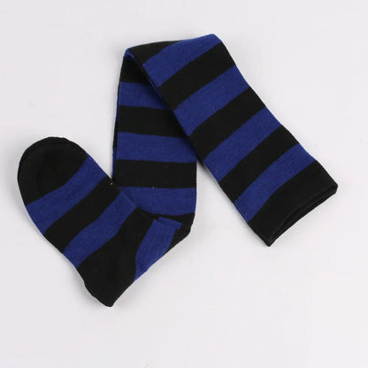 Womens Striped Thigh High Stockings Ladies Girls Black White pink Long Over Above Knee Socks femboy Cosplay Lolita Harajuku Y2k