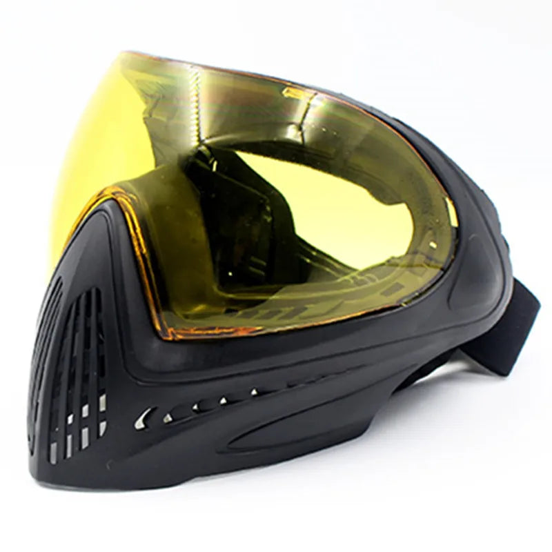 F1 Full Face Tactical Mask With Single Layer Paintball Safety Anti-fog Goggle Tactical Mask Tactical Airsoft Equipment F0022