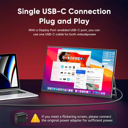13.0" Portable Monitor 2K IPS Display Laptop Screen Extender Dual Laptop Monitor Screen for Laptops