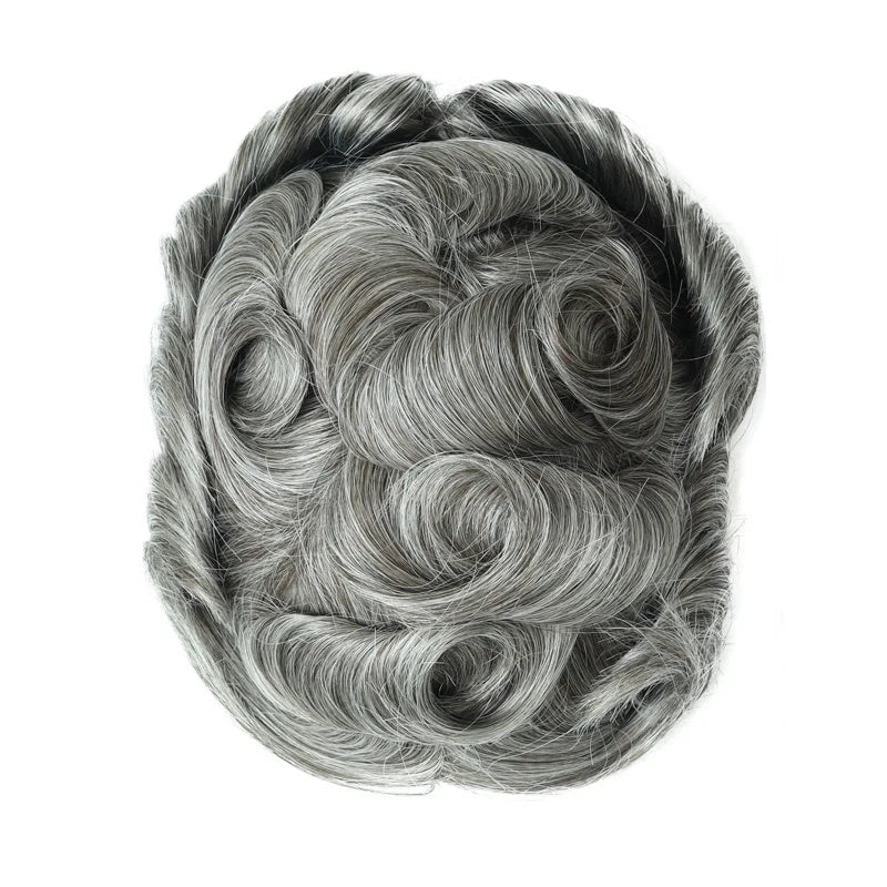 Full Swiss Lace base Blonde Hair toupee for Men indian remy hair Bleached Knots  Natural Hairline hair System for Man