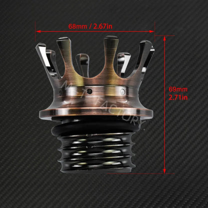 Motorcycle Gas Fuel Tank Cap Crown Style Tank Oil Cover For Harley Touring  Road King FLHR Sportster XL883 Softail Fat Boy Dyna
