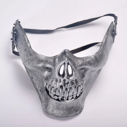Half Face Skull Mask Masquerade Carnival Prom Masque Anti-terrorism Skeleton Mask Painted Cosplay Halloween Horror Style Masks