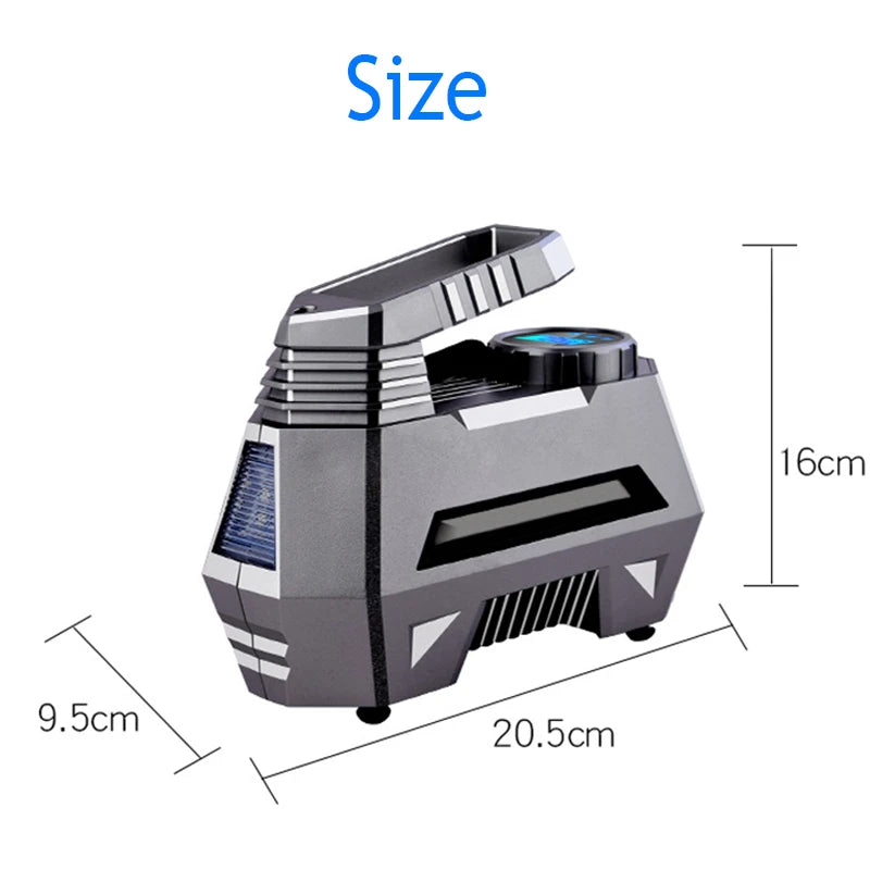 EAFC 120W Handheld Air Compressor Wireless/Wired Inflatable Pump Portable Air Pump Tire Inflator Digital for Car Bicycle Balls
