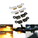 2xMotorcycle LED Turn Signal Indicators Amber Running Lights Mini Lamp For Harley Sportster XL 48 72 1200 883 04-23 Nightster
