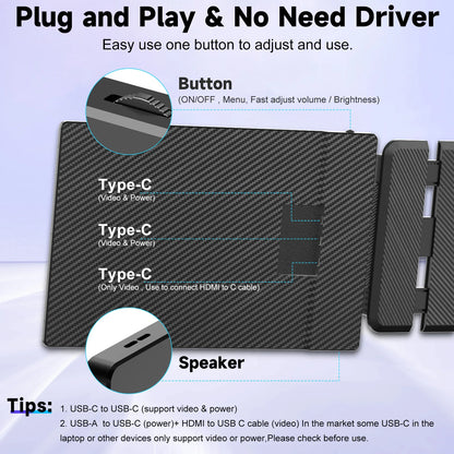 S2 Trendy Electronic Gadgets 2024 Triple Laptop Screen Extender Dual 14inch 1080P HD Portable Monitors for Gaming Coding Finance