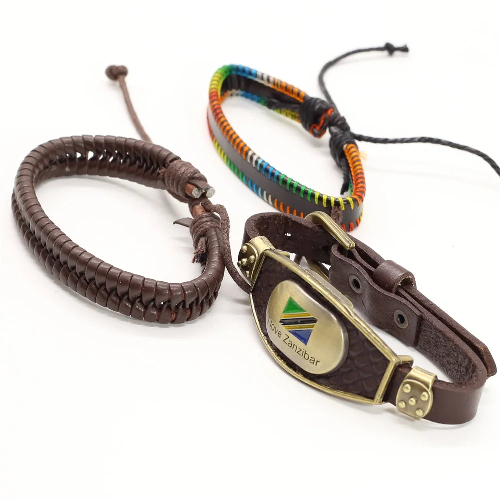 Alloy Scorpion Charm Braided Leopard Genuine Men Leather Bracelets For Women Wrap Wristbands Bangles Homme Wholesale Jewel