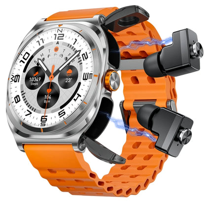 IP67 Waterproof Earbuds SmartWatch GT98 2 in 1 Smart Watch with Earphone Da Fit App 400Mah 30Mah Headset BT Calling Heart Rate