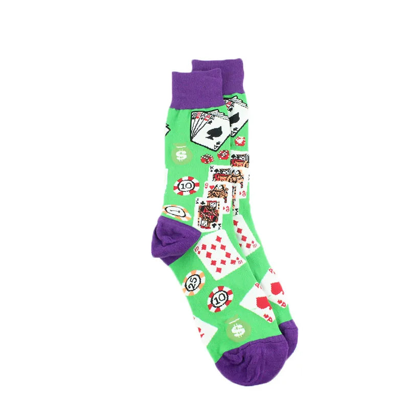 Animal Pug Elephant Lionu Funny Socks Men Chili Hamburg Pizza Crew Socks Harajuk Novelty Gift Sokken Unisex Skateboard Socks