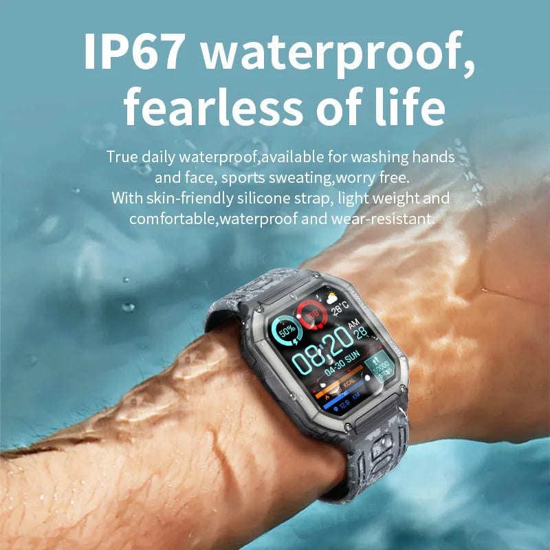 KR06 BW0417 Outdoor Sports Smart Watch Heart Rate Fitness Tracker Bluetooth Dial Call Men Women Smartwatch for IOS Android