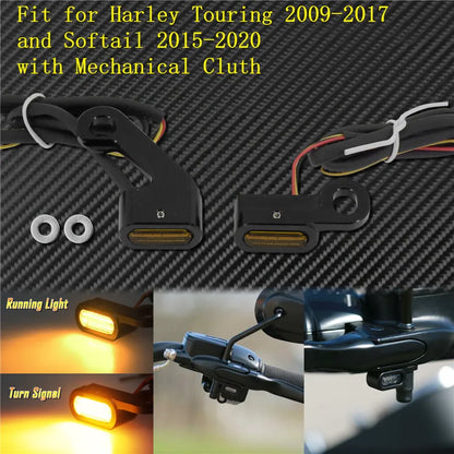 Motorcycle LED E Mark Turn Signal Light Indicator Mini Running Lamp For Harley Softail Touring Sportster XL 883 1200 FLHX Fatboy
