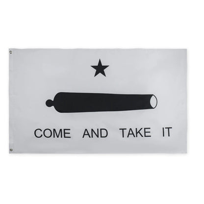 Come And Take It big gun Flag Texas Gonzales NRA flags gun Texas Military Spartan 90*150cm banner Brass buttonhole