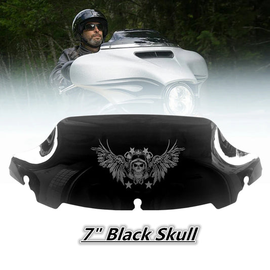 Black/Light blue/Clear4.5'' 7"10.5'' Windshield Fairing Windscreen Cover For Harley Electra Street Glide Touring 2014-2019