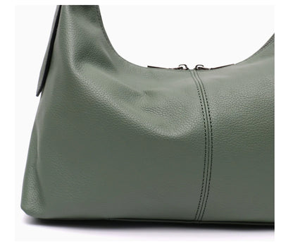 SC Luxury Women Cowhide Crossbody Bag Large Casual Shoulder Purse Wide Strap Handbag Female Daily 100% Genuine Leather Hobo Sack