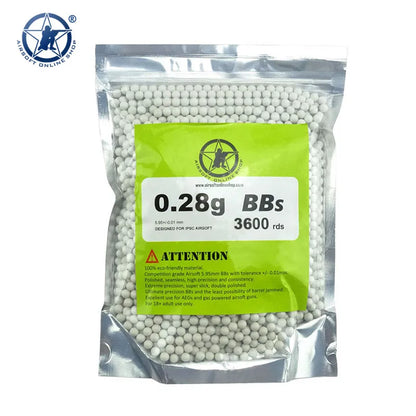 AOLS AEG Paintball BBs 6mm 0.25g/4000rds 0.28g/3600rds 0.3g/3300rds 0.32g/3100rds a Pack High Grade Hunting Shooting Ball