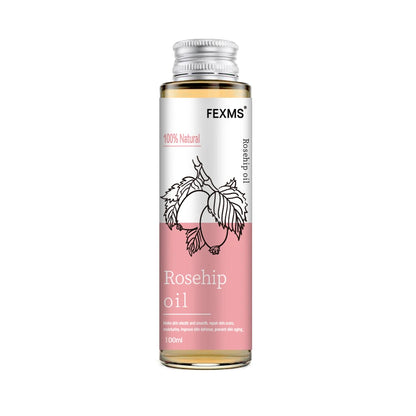 Rosehip Seed Oil, 100% Pure Organic Unrefined Cold Pressed Anti Aging Rose Hip Moisturizer For Hair Skin & Nails