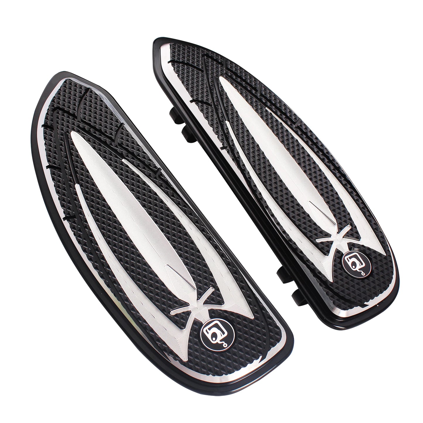 1 Pair Front Floorboards Foot Pegs Footrest Footboard For Harley FLD Dyna 2012 2013 2014 2015 2016 Motorcycle Aluminum