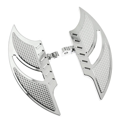 Motorcycle Front Floorboards Passenger Footboard Male Mount Foot Pegs Black/Chrome Footrest For Harley Softail Dyna XL Touring