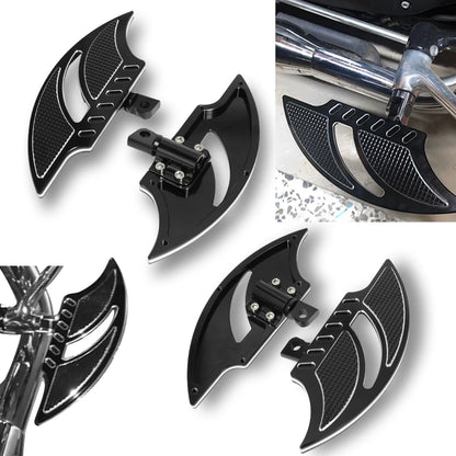 Motorcycle Floorboards Rear Foot Pegs Footrest Pedals Black/Chrome For Harley Touring Electra Glide Dyna Sportster XL883 XL1200