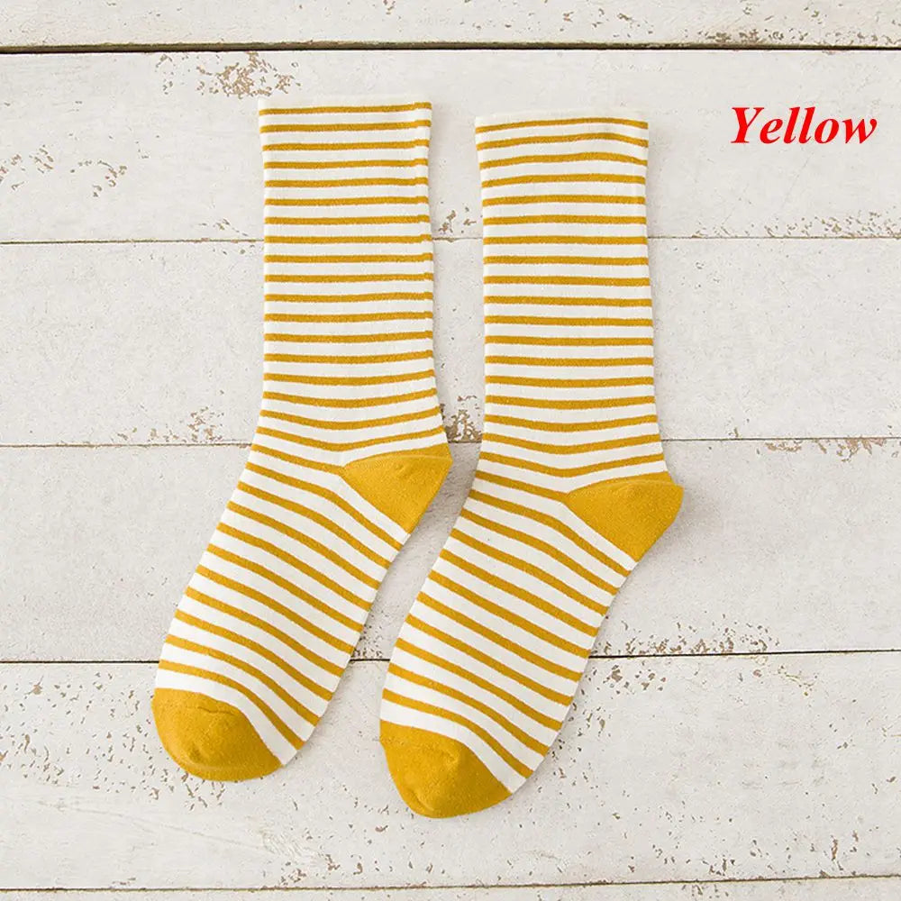 Women Socks New Autumn Winter Fashion Harajuku Colorful Striped Socks Cotton Thick Warm Long Funny Crew Sock Korean Style Meias