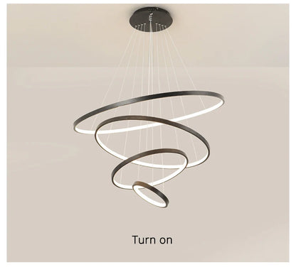 Modern led dining room chandeliers simple ring chandelier living  bedroom Lights home indoor lighting decorative Pendant Lamps