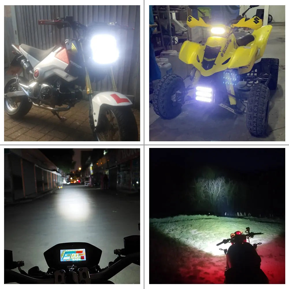 Motorcycle Headlight Headlamp Light Waterproof Front Fork Light Lamp With Bracket For Honda Grom MSX 125SF Ducati Venom MSX125
