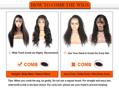 Wear And Go 13×4/13×6 HD Lace Frontal Wigs With Transparent Lace 450 Density Kinky Curly 360 Glueless Wigs Human Hair For Women