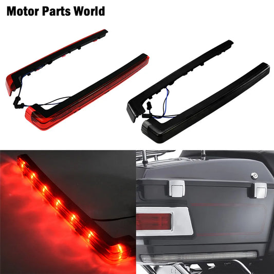 Motorcycle Tour Luggage Accent Side Panel LED Light Red/Smoke For Harley Touring Road King Road Glide FLHR FLHX FLTRX 2006-2025