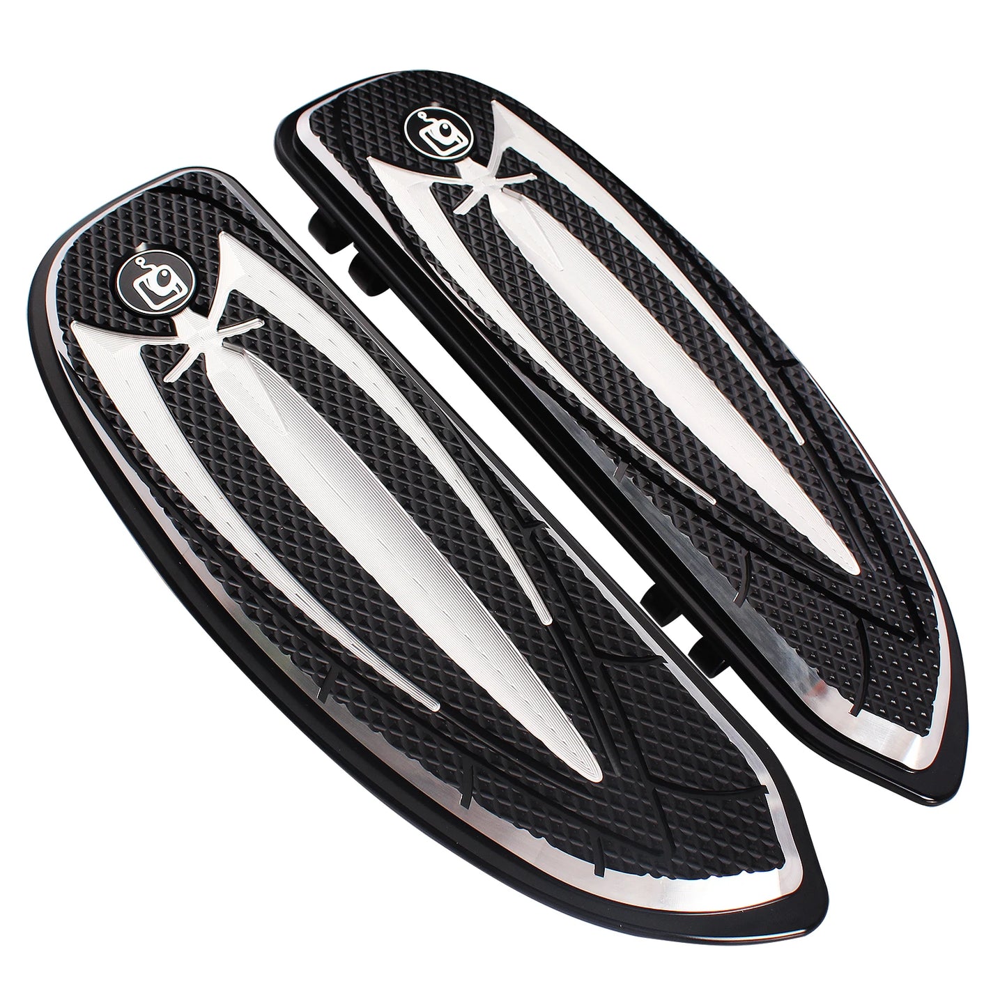 1 Pair Front Floorboards Foot Pegs Footrest Footboard For Harley FLD Dyna 2012 2013 2014 2015 2016 Motorcycle Aluminum