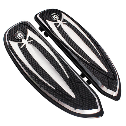 1 Pair Front Floorboards Foot Pegs Footrest Footboard For Harley FLD Dyna 2012 2013 2014 2015 2016 Motorcycle Aluminum