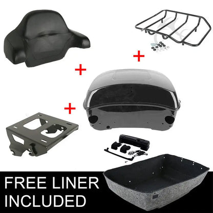 Motorcycle Trunk Luggage Rack Top Rail For Harley Touring Road King Street Glide Special Road Glide FLTRX 2014-2025 2018 19