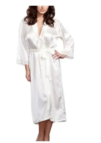 Fashion Loose Soft Comfortable Night Robe Women Belt Bathrobe Women's Sleep Sexy Sleepwear Shift 2017 Select 3 Color