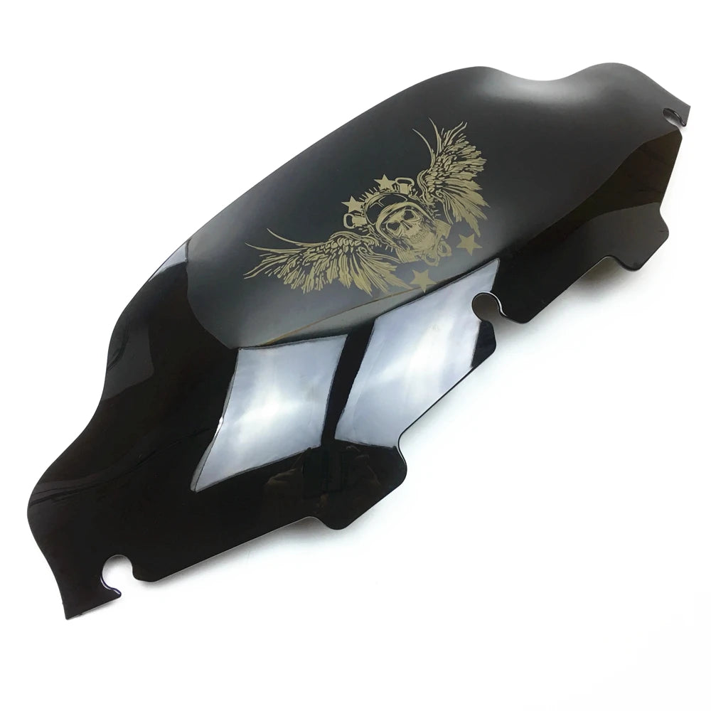 Motorcycle 5''/6''/8" Black Skull Windshield Fairing Windscreen For Harley Electra Street Glide FLHX Touring 1996-2013