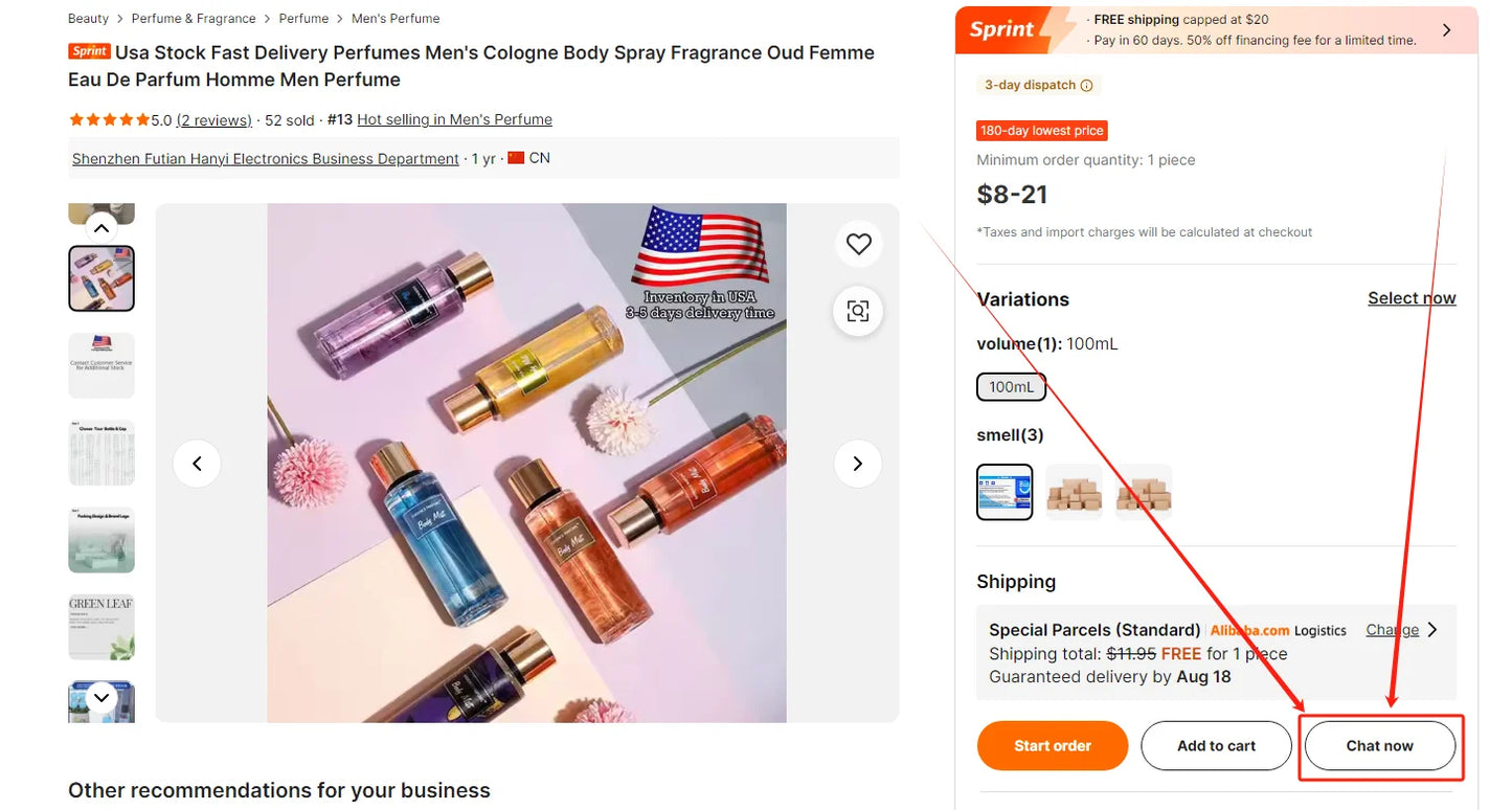 USA Wholesale 100ml Cologne for Men Long-lasting Original Brand Perfume High Concentration Stocked for Immediate