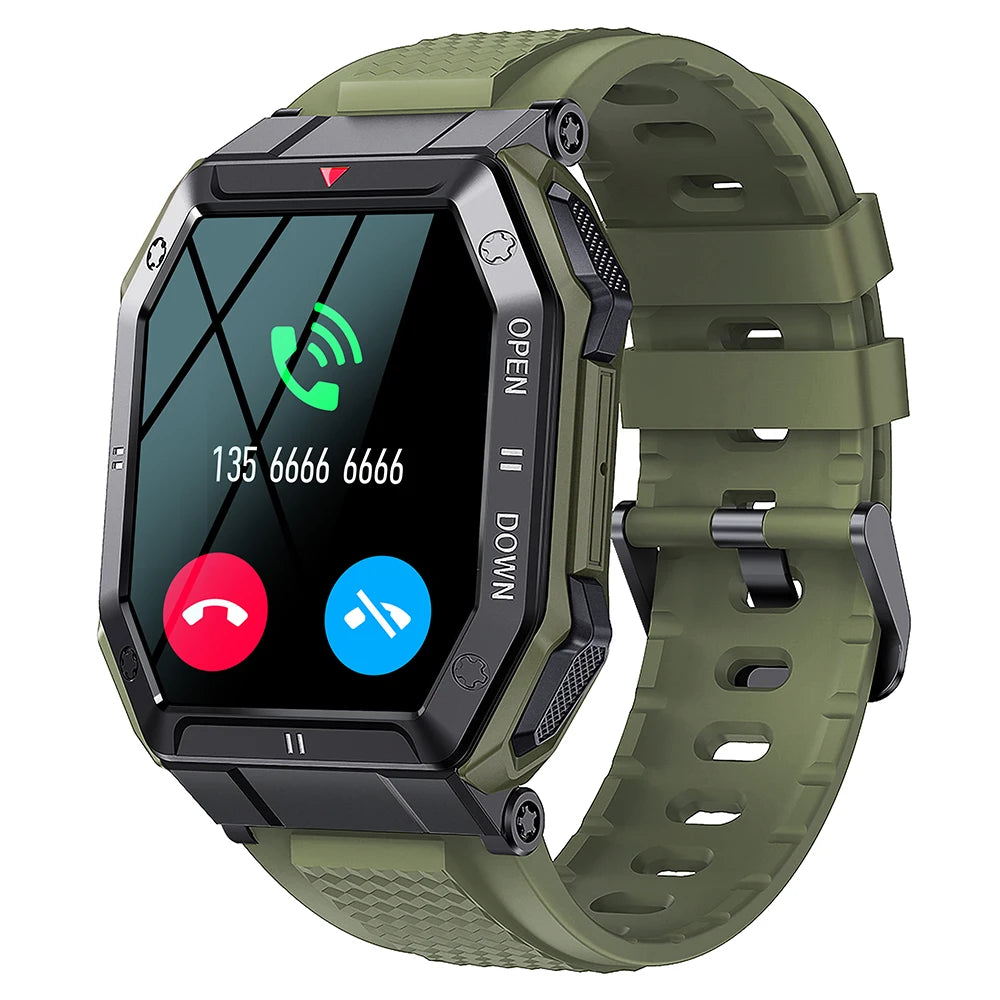2026 Outdoor Sport Smart Watch Blood Pressure 5ATM IP68 Waterproof Bt Wristbands Smartwatch C20 for Men Android Ios