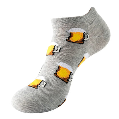 4pairs Funny animal Combed Cotton Fashion Hip Hop Man woman Oil Painting Socks Harajuku Skateboard outer space Happy love Socks