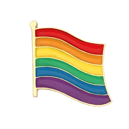 LGBT Flag Rainbow Heart Brooch Peace and Love Enamel Pins Clothes Bag Lapel Pin Gay Lesbian Pride Icon Badge Unisex Jewelry Gift