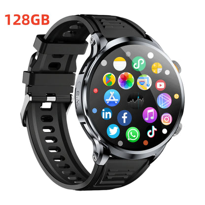 Smart Watch H18 Big Screen 4G 5G Sim Ultra Smart Watch 128GB for Men Long Battery Life Android Camera Smartwatch (2 Straps)