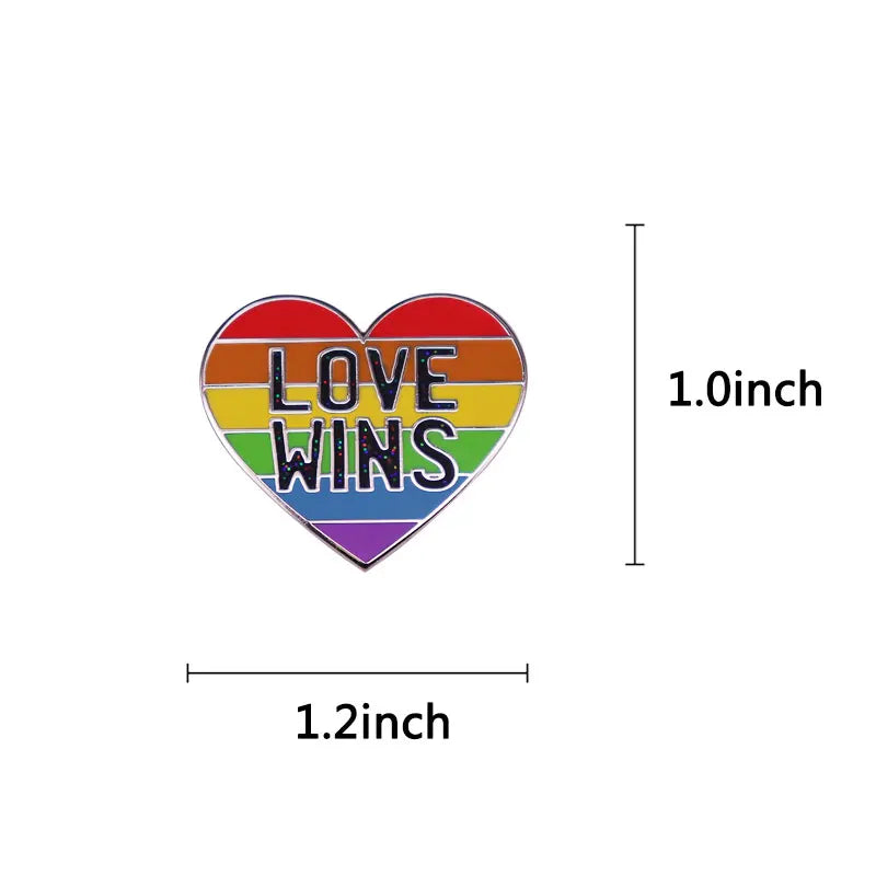 LGBTQ LGBT Gay Pride Rainbow Flag badge HS We're a little bit gay Moon Sounds Gay I'm In Love Wins Proudly Go Purride Cat Pin