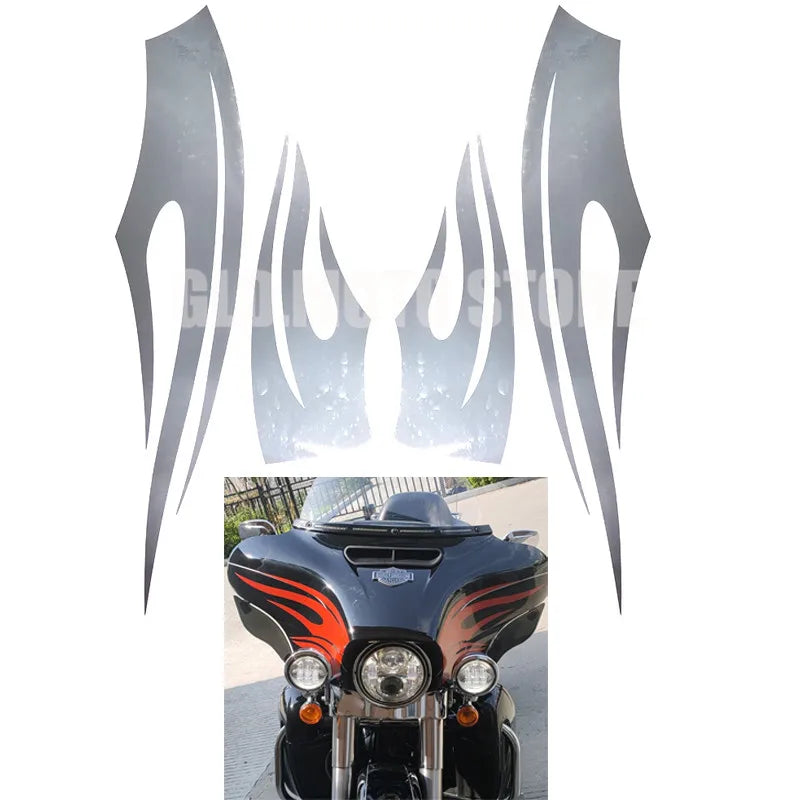 Flame Decals Fairing Vinyls Stickers For Harley Touring Street Glide Electra Glide Ultra Classic Trike Models