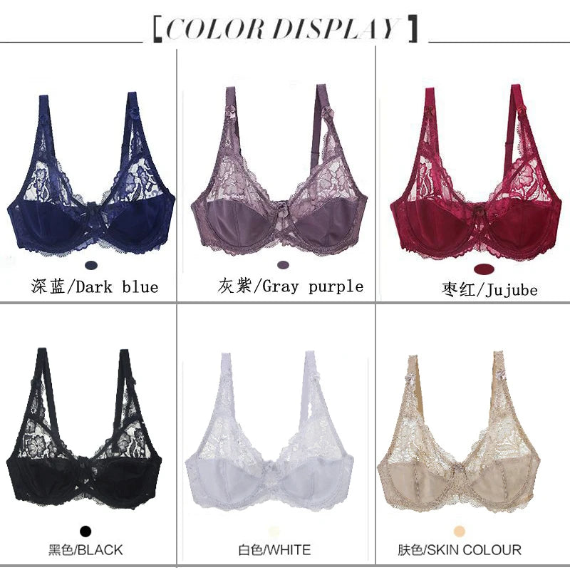2025 New Large Bras CDE Underwired Non Padded Underwear For Women Ladies Sexy Full Cup Plus Size Female Lingerie