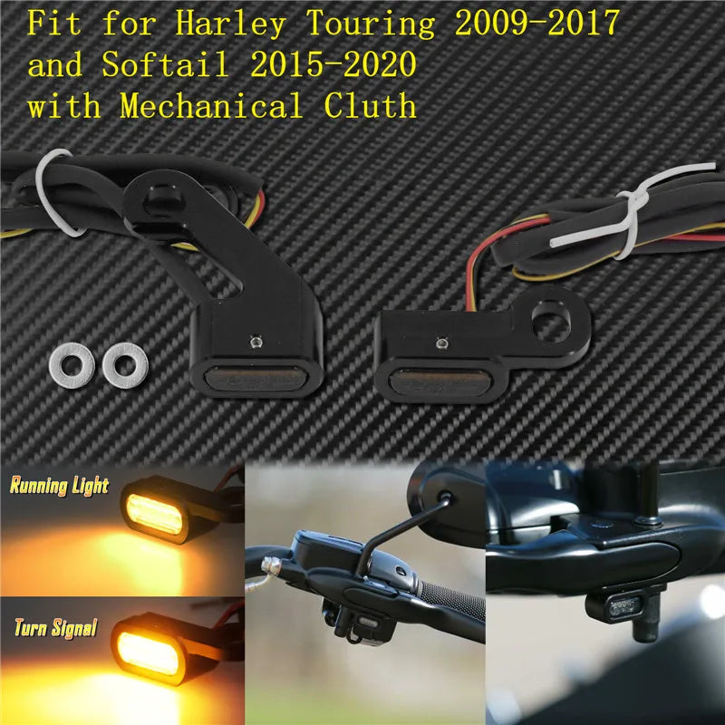 Motorcycle LED E Mark Turn Signal Light Indicator Mini Running Lamp For Harley Softail Touring Sportster XL 883 1200 FLHX Fatboy