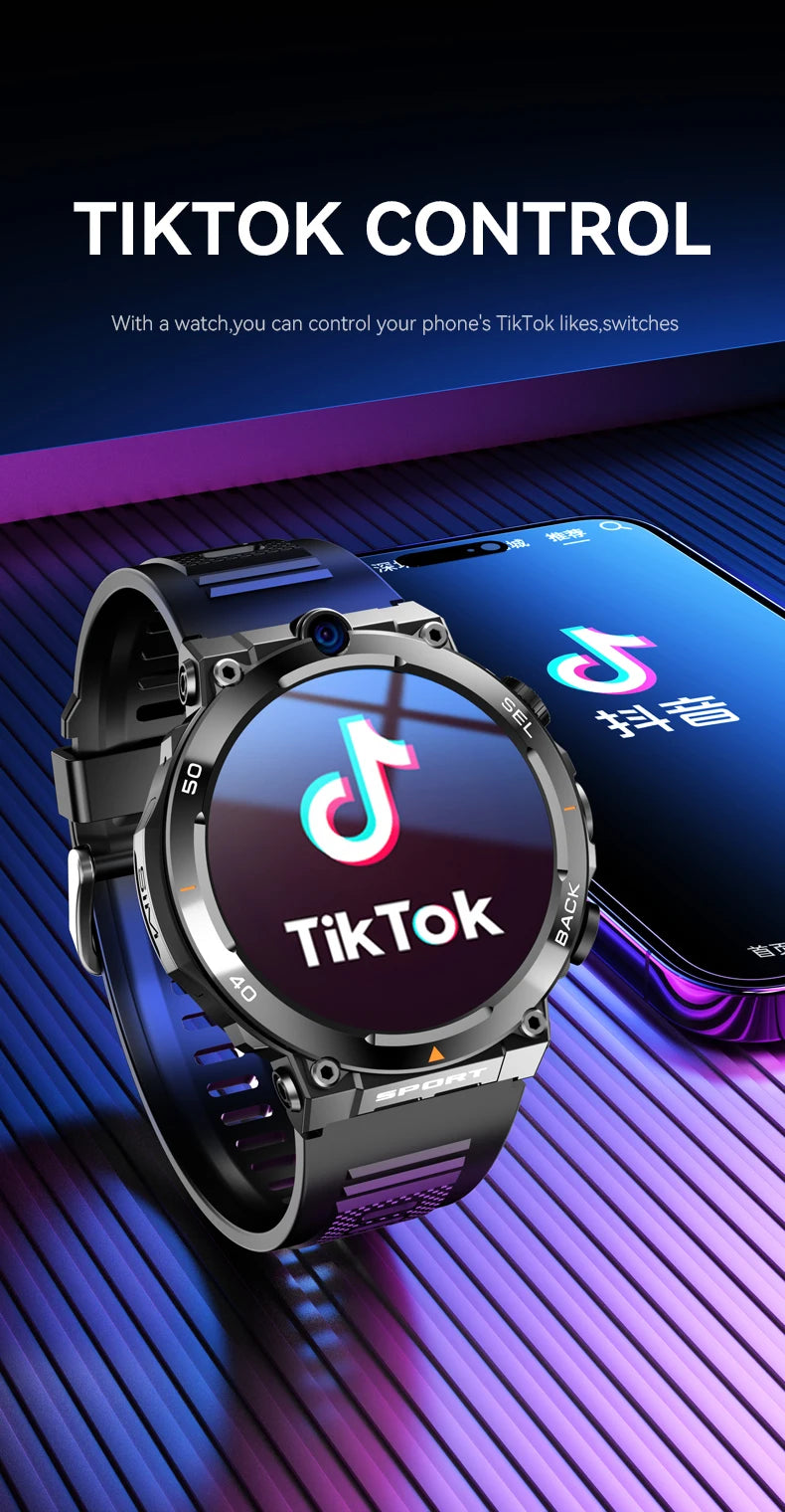 Hot 2025 New Arrival 4G 5G Smart Watch H18 WiFi GPS HD Camera Video Call NFC 8+128GB 900MAH Battery Android Sport Smart Watch